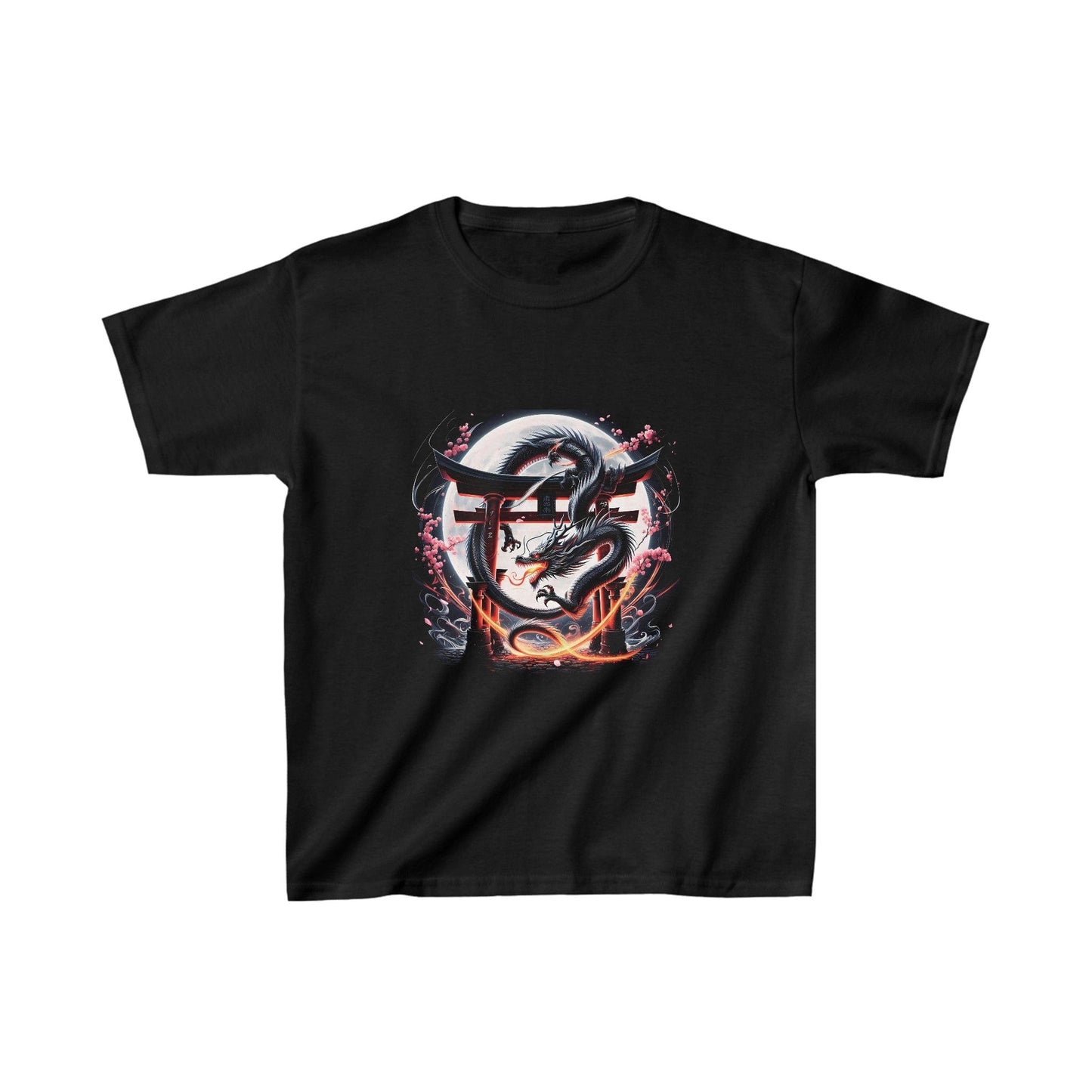 Printify Kids clothes XS / Black Kids Shadowfire Dragon Gate Tshirt