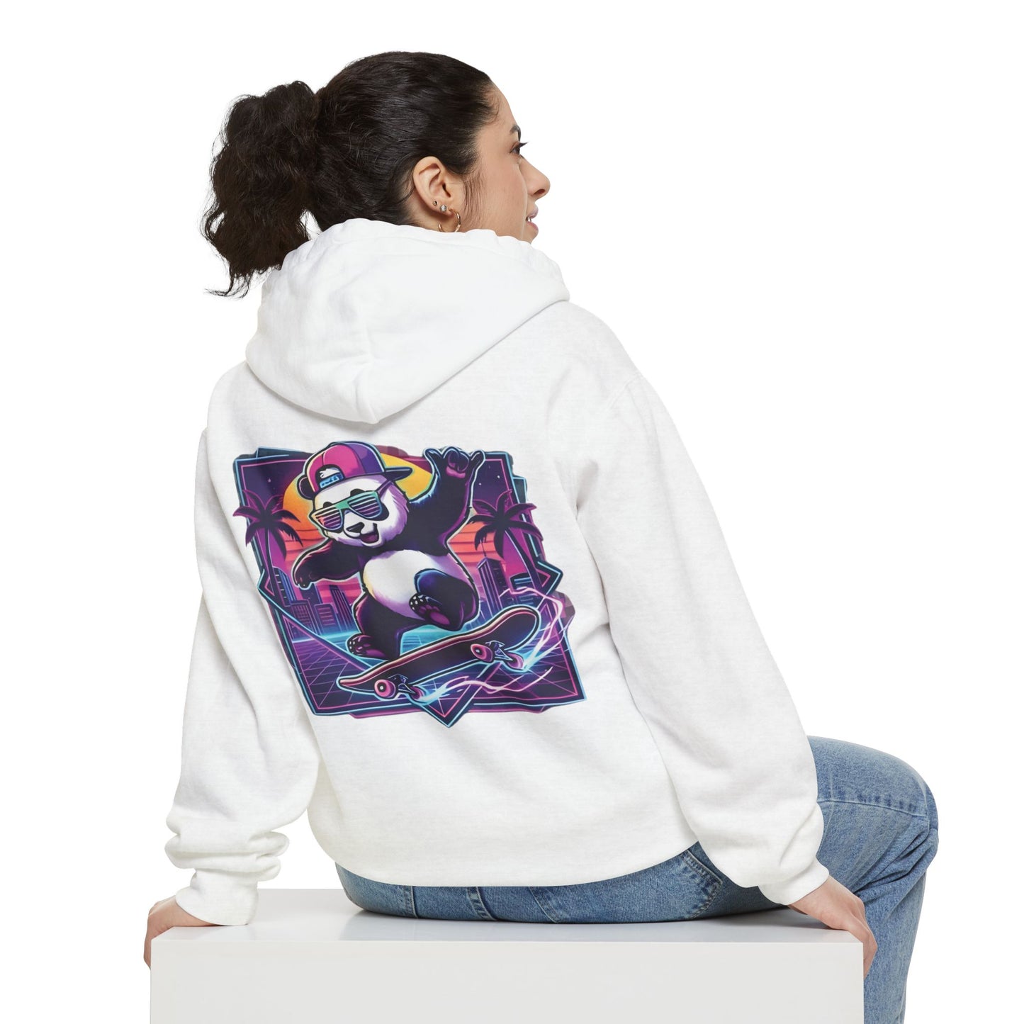 Retro Skate Panda Cloud Hoodie