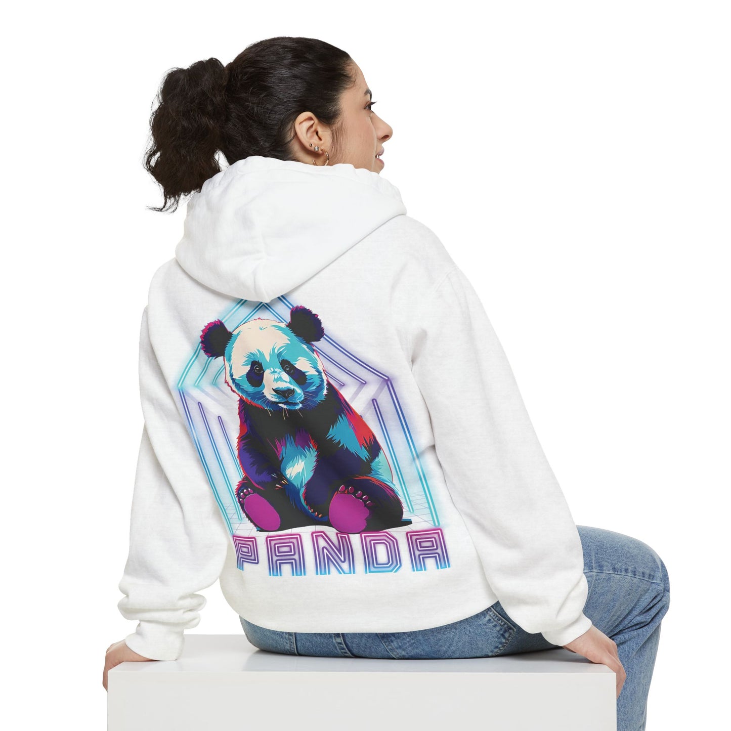 Neon Panda Cloud Hoodie