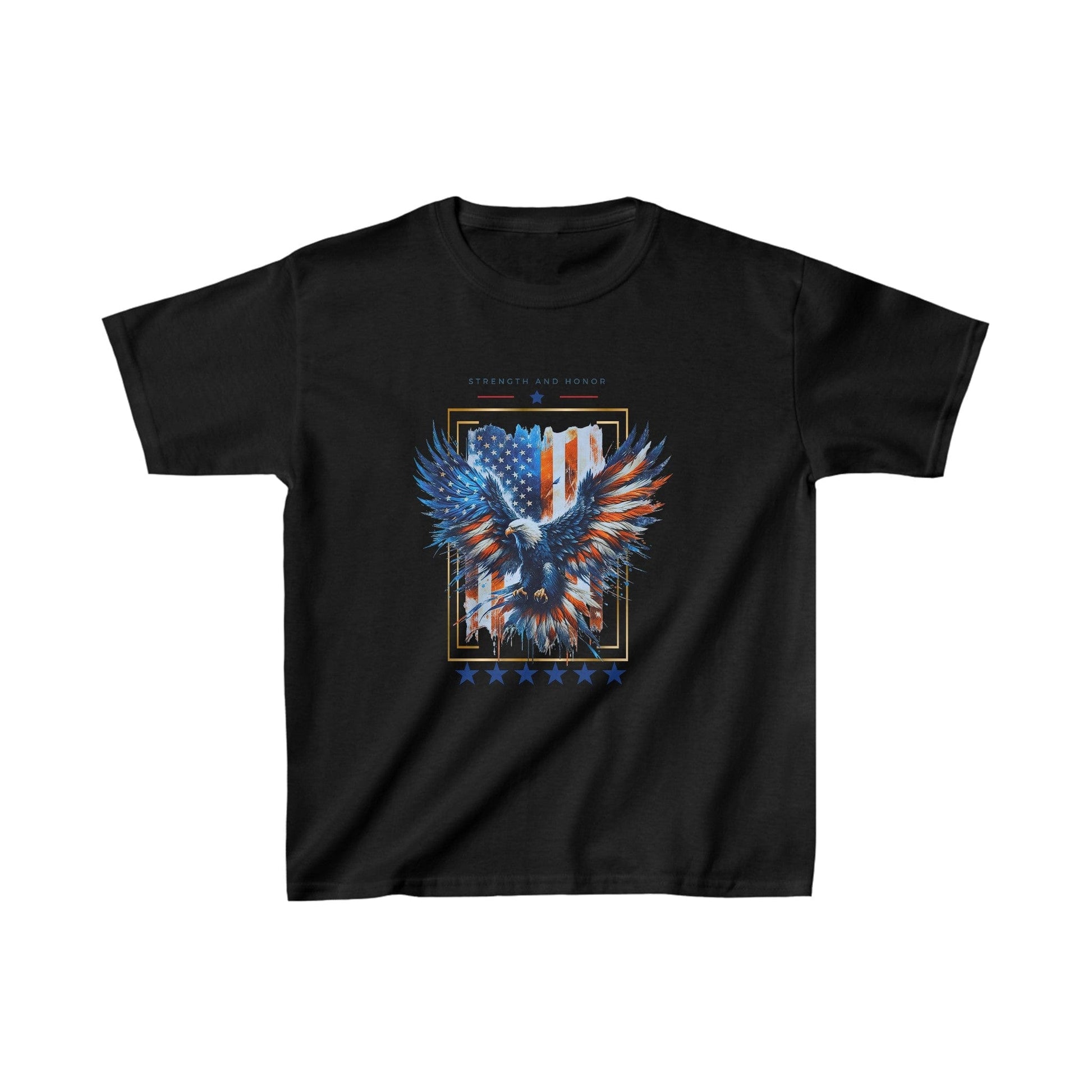 Printify Kids clothes XS / Black Kids Strength And Honor Tshirt