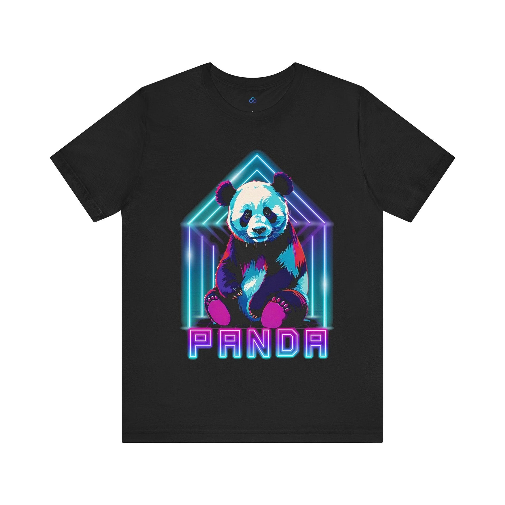 Printify T-Shirt Black / S Neon Panda Cloud Tshirt