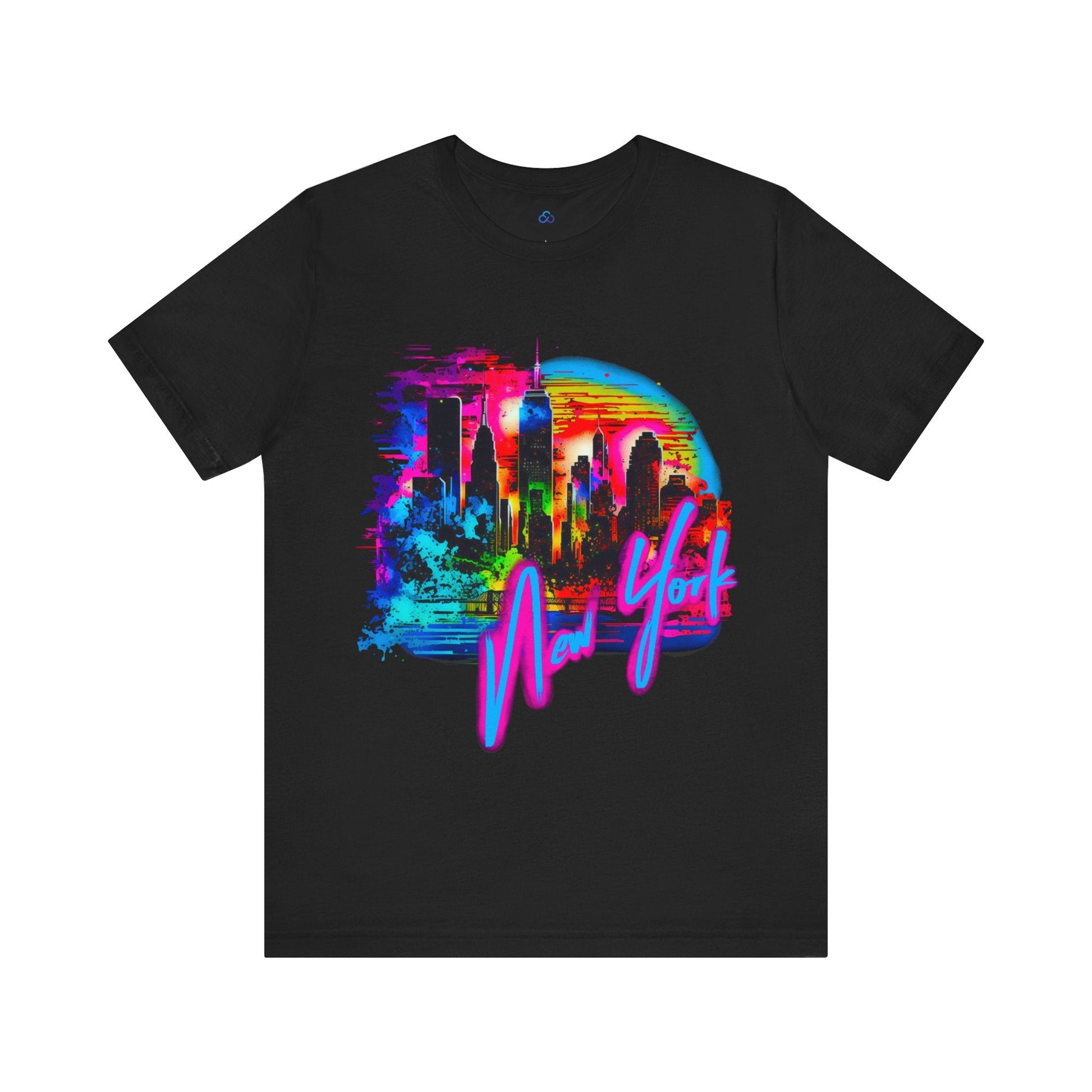 Printify T-Shirt Black / S New York Cityscape Cloud Tshirt