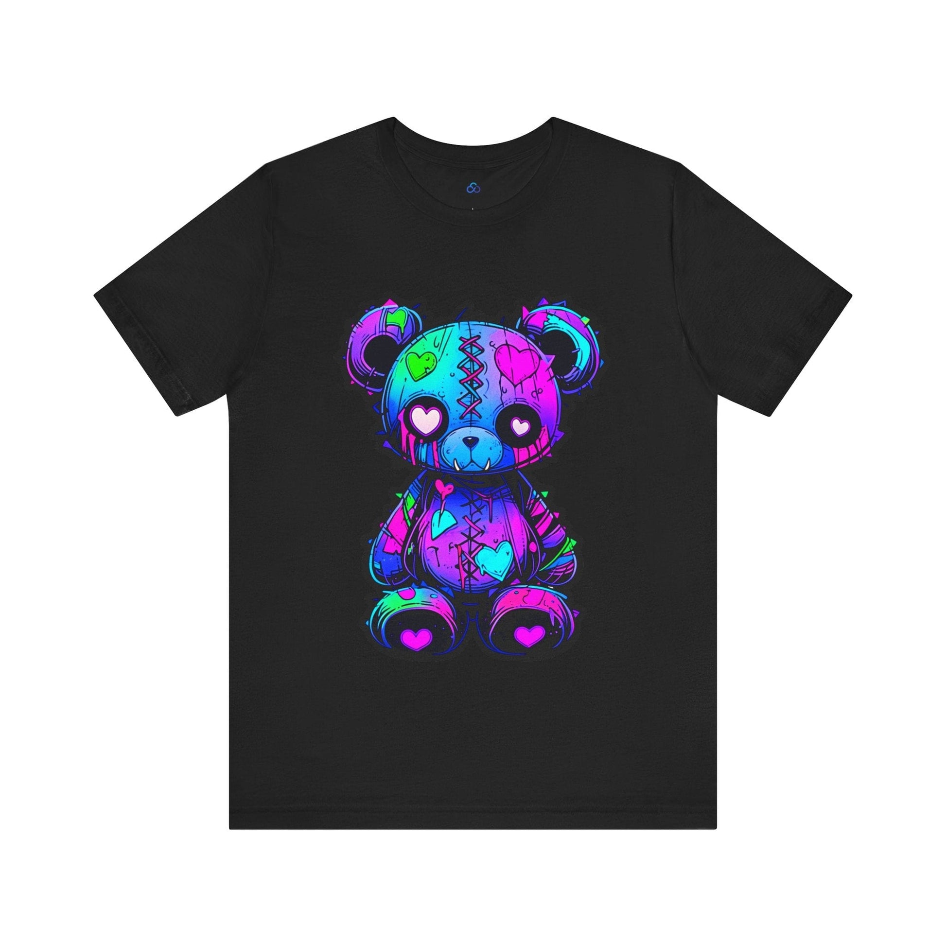 Printify T-Shirt Black / S Voodoo Teddy Bear Cloud Tshirt