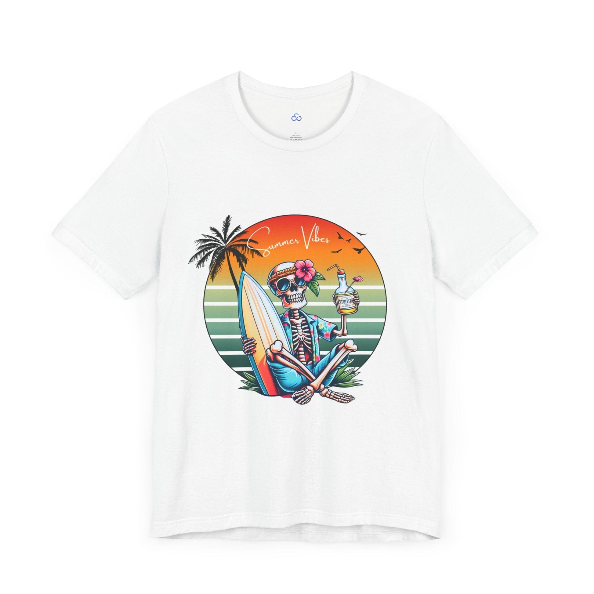 Printify T-Shirt Skelly Summer Vibes Cloud Tshirt