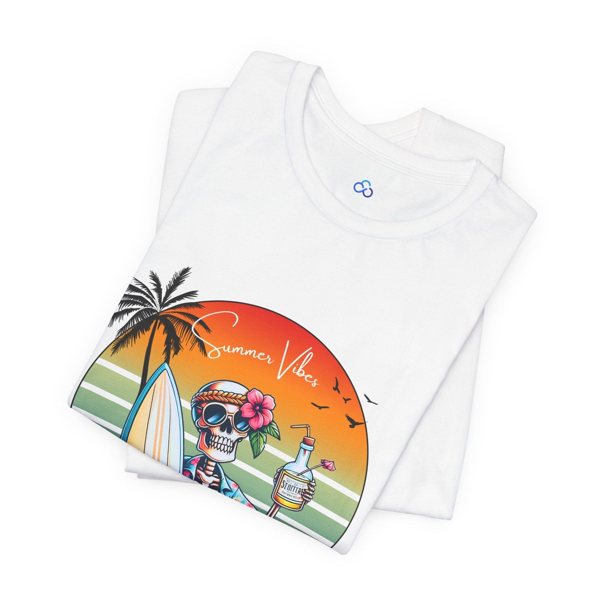 Printify T-Shirt Skelly Summer Vibes Cloud Tshirt