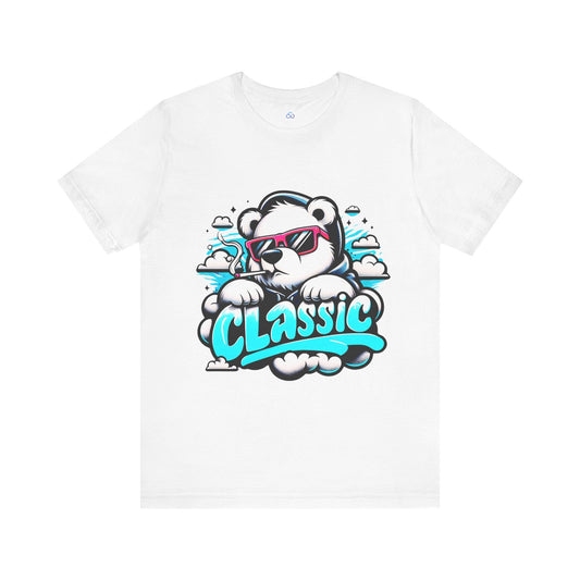 Printify T-Shirt White / S Classic Chill Bear Cloud Tshirt