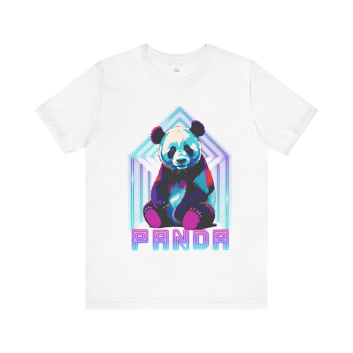 Printify T-Shirt White / S Neon Panda Cloud Tshirt