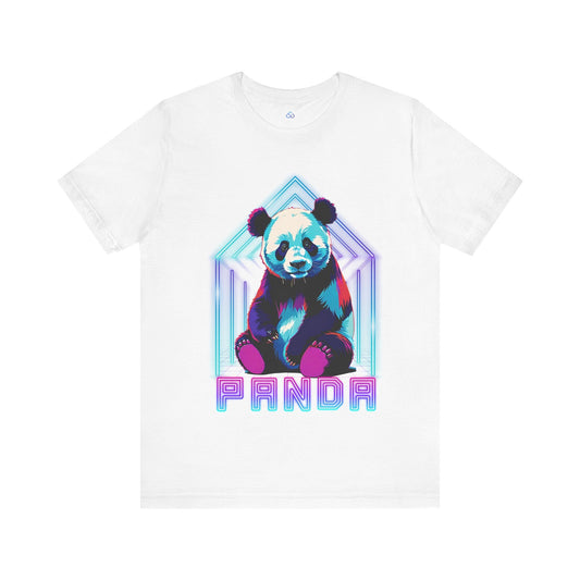 Printify T-Shirt White / S Neon Panda Cloud Tshirt