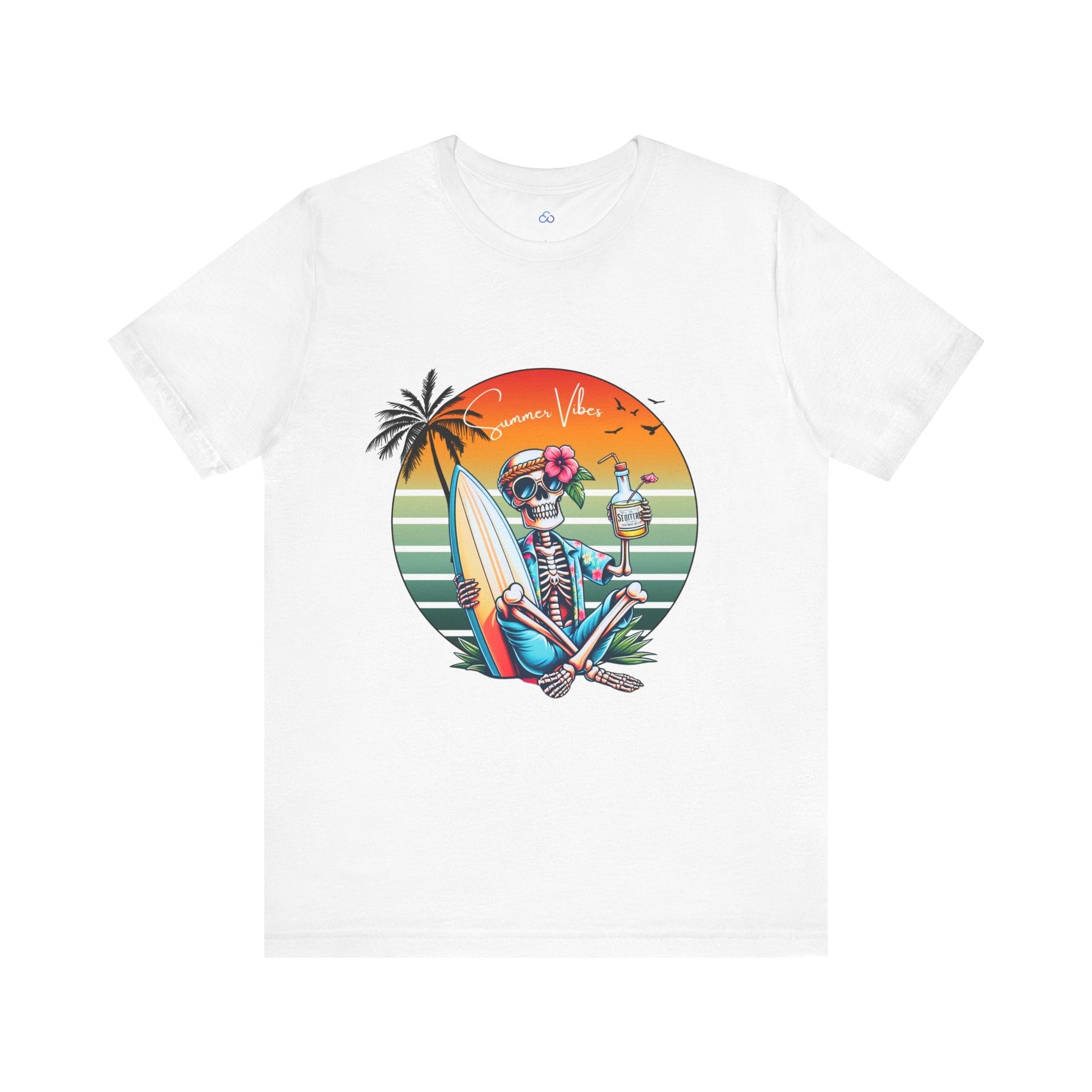 Printify T-Shirt White / S Skelly Summer Vibes Cloud Tshirt