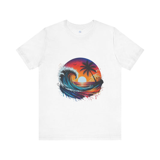 Printify T-Shirt White / S Wave Cloud Tshirt